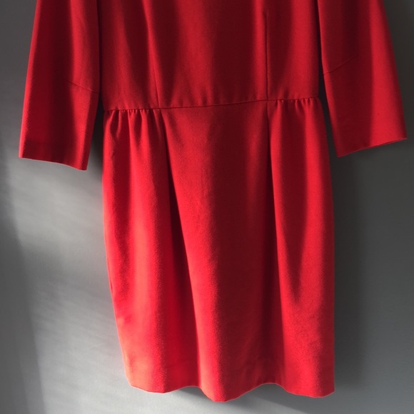 J. Crew Teddie Wool Blend Red Sheath Dress 6 - Picture 6 of 15